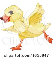 Poster, Art Print Of Cute Duckling Running