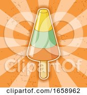 Poster, Art Print Of Sorbet Ice Cream Popsicle Over Rays