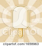 Ice Cream Popsicle Over Rays by Any Vector