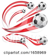 3d Canadian Flag Soccer Ball Banners by Domenico Condello