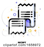 Icon Of Receipt Or Packing Slip For Shopping And Retail Concept
