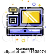 Icon Of Cash Register For Shopping And Retail Concept