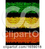 Poster, Art Print Of Trio Of Sparkling Colorful Tiles Panels On Black