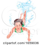Poster, Art Print Of Girl Swimming