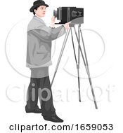 Poster, Art Print Of Vector Of Photographer With Camera