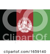 Vector Illustration Of Afghanistan Flag On Whte Background