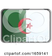 Poster, Art Print Of Vector Illustration Of Algeria Flag On Whte Background