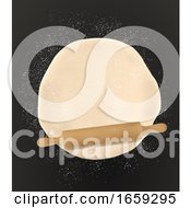 Poster, Art Print Of Domestic Bread Pastry Cooking Dough Rolling Pin