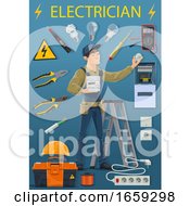 Poster, Art Print Of Electrician