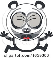 Poster, Art Print Of Cartoon Celebrating Panda