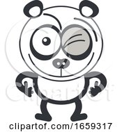 Poster, Art Print Of Cartoon Winking Panda