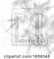 Poster, Art Print Of Blank Picture Frame With Plant Shadow Overlay