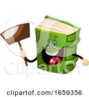 Poster, Art Print Of Cartoon Book Character Is Holding Transparent Sign