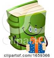 Poster, Art Print Of Cartoon Book Character Is Holding Present