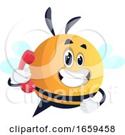 Poster, Art Print Of Bee Talking On The Phone