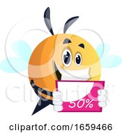 Poster, Art Print Of Bee Promoting A Sale