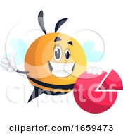 Poster, Art Print Of Bee Thumb Up Bee Holding A Piece