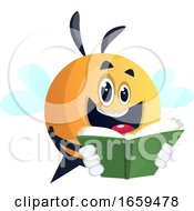 Bee Reading A Book