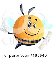Poster, Art Print Of Bee Holding Roll