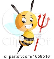 Poster, Art Print Of Bee With A Trident