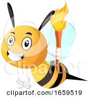 Poster, Art Print Of Bee Holding A Torch