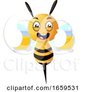 Poster, Art Print Of Bee Holding Two Honey Jars
