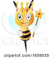 Poster, Art Print Of Bee Wearing Crown