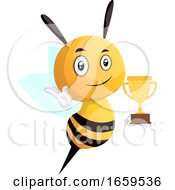 Poster, Art Print Of Bee Holding Trophy
