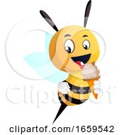 Poster, Art Print Of Bee Licking Ice Cream