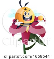 Poster, Art Print Of Bee In Flower Pointing On Nectar