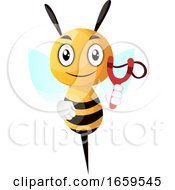 Poster, Art Print Of Bee Holding Catapult