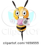Poster, Art Print Of Bee Holding A Camera