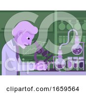 Poster, Art Print Of Mature Scientist Working In Laboratory
