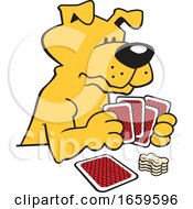 Cartoon Dog Playing Poker