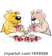 Cartoon Dogs Playing Poker