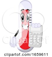 Poster, Art Print Of Thermometer With Calculator