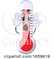 Poster, Art Print Of Shocked Thermometer