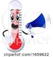 Poster, Art Print Of Thermometer With Megaphone