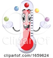 Poster, Art Print Of Thermometer Juggling With Balls
