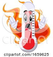 Poster, Art Print Of Thermometer On Fire