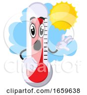 Poster, Art Print Of Thermometer With Sun