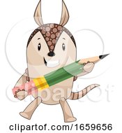Poster, Art Print Of Armadillo With Pen