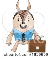 Poster, Art Print Of Armadillo With Suit Case