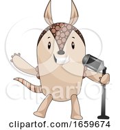 Poster, Art Print Of Armadillo With Microphone
