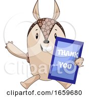 Poster, Art Print Of Armadillo With Thank You Board