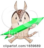 Poster, Art Print Of Armadillo With Arrow Sign