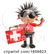 Helpful 3d Punk Rock Character Brings A First Aid Kit