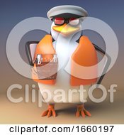 Thirsty Sailor Captain Penguin Drinks Heartily From His Pint Of Ale