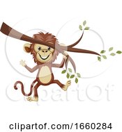 Poster, Art Print Of Monkey On A Branch