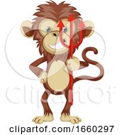Poster, Art Print Of Monkey Holding Devil Spear